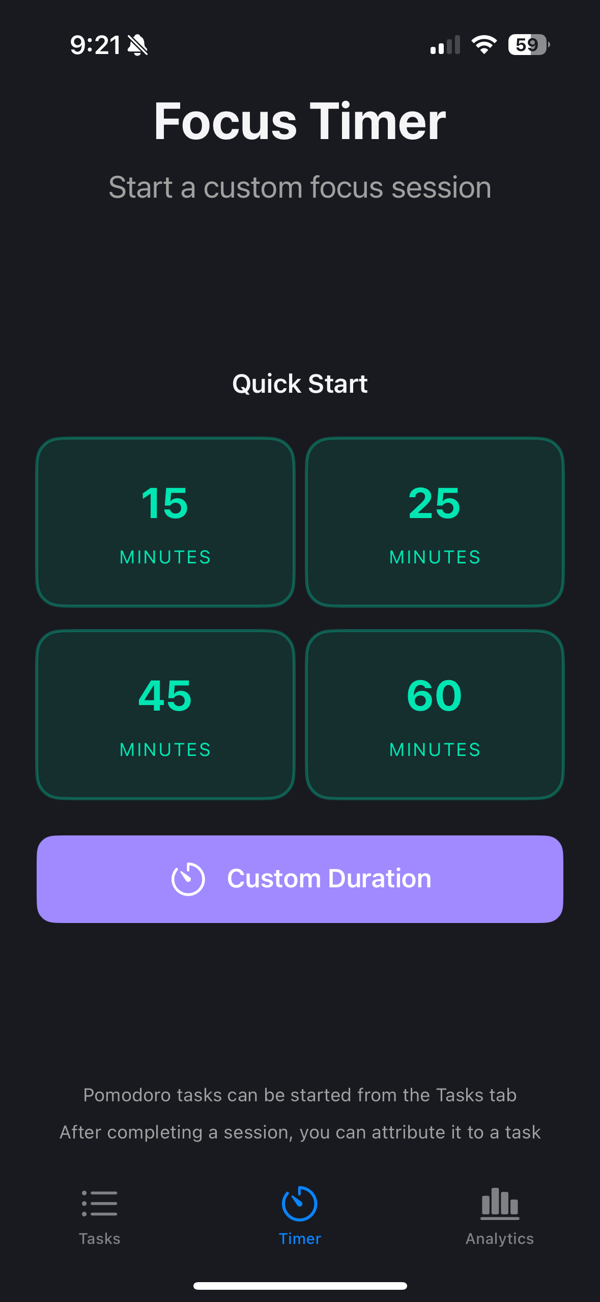 Custom timer view